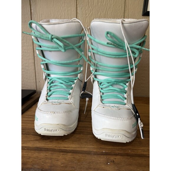 thirtytwo Women’s Summit snowboard boots. Size 8 White‎ Teal - Picture 1 of 14